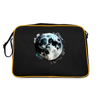 Moon Watercolor Watercolors - Retro Bag - black/gold - Back