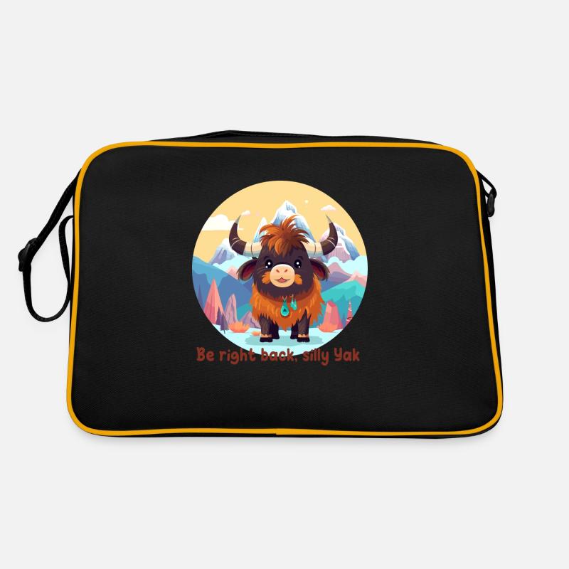 Be right back, silly Yak - Sac Retro - noir/or