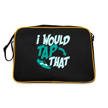 I Would Tap That Tap Dancer Tap Dance - Retro Tasche - Schwarz/Gold - Hinten