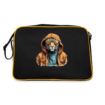 Street style leopard | Leopard lovers - Retro Bag - black/gold - Back