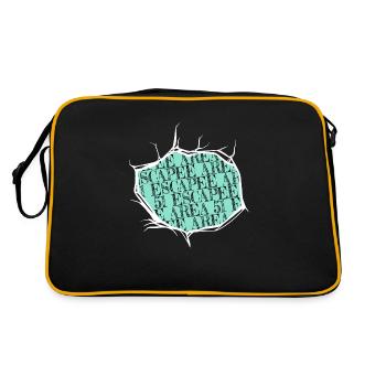 sayings funny authors editor funny sayings humor - Retro Bag - black/gold - Back