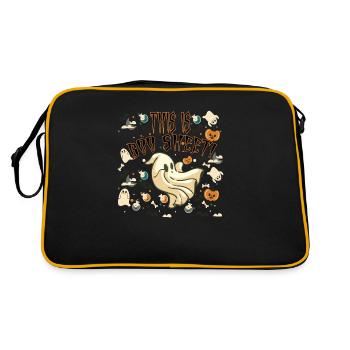 Halloween this it boo sheet - Retro Bag - black/gold - Back