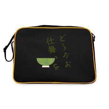 Bitte beenden Sie die Zeremonie - どうぞお仕舞いを - Retro Tasche - Schwarz/Gold - Hinten