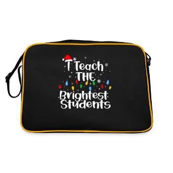 Ich unterrichte die klügsten Schüler - Retro Tasche - Schwarz/Gold - Hinten