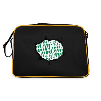 Idée de cadeau d’anniversaire Big Cat Big Cat Cat - Sac Retro - noir/or - Dos