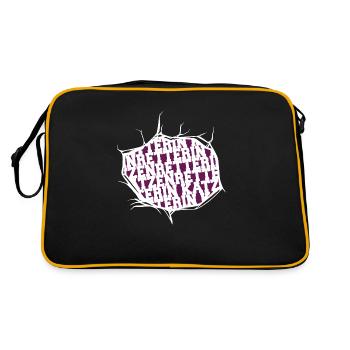 Veggie Vegetable Tracking Animals Gift Cow Quote Animal - Retro Bag - black/gold - Back