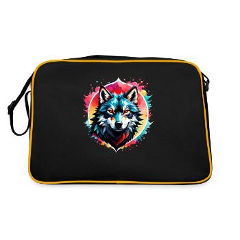 Wolf Tattoo - Retro Bag - black/gold - Back