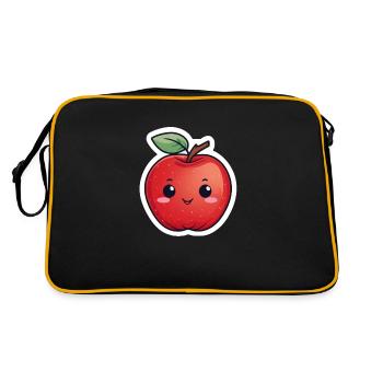 Rouge pomme Kawaii - Sac Retro - noir/or - Dos