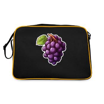 Grapevines dark - Retro Bag - black/gold - Back