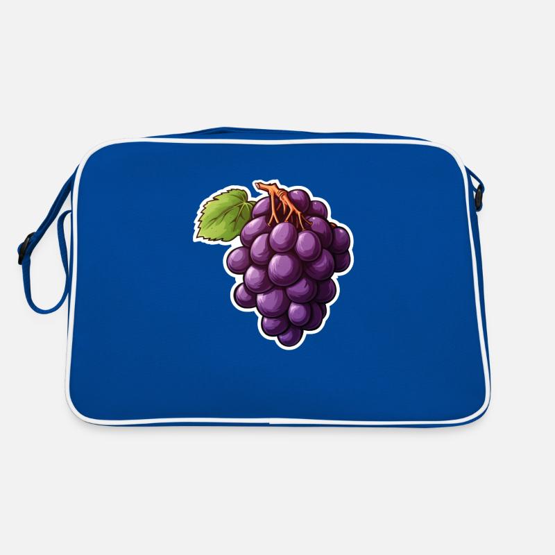 Weinreben dunkel Retro Tasche