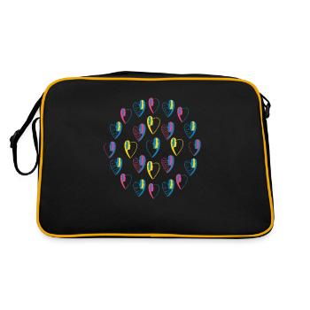 Rosace d'amour . - Sac Retro - noir/or - Dos