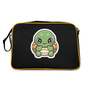 Amoureux des tortues - Sac Retro - noir/or - Dos