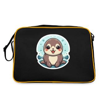 Amoureux des lions de mer - Sac Retro - noir/or - Dos