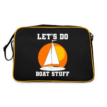Let's Do Boat Stuff Bootskapitän - Retro Tasche - Schwarz/Gold - Hinten