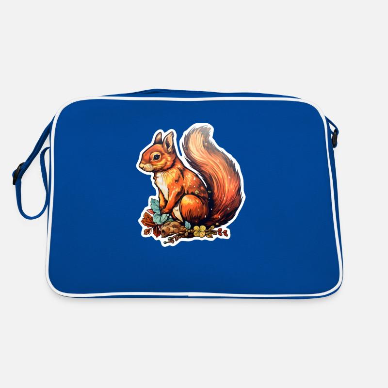Eichhörnchen putzig Retro Tasche