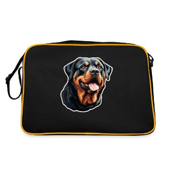 Rottweilerkopf - Sac Retro - noir/or - Dos