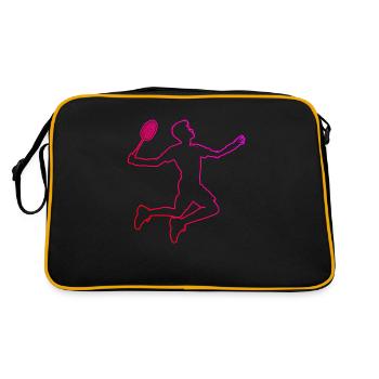 Badminton Players Badminton Women Men Squash - Retro Bag - black/gold - Back