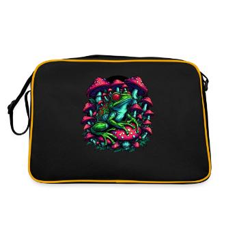 Grenouille psychédélique aux champignons - Sac Retro - noir/or - Dos