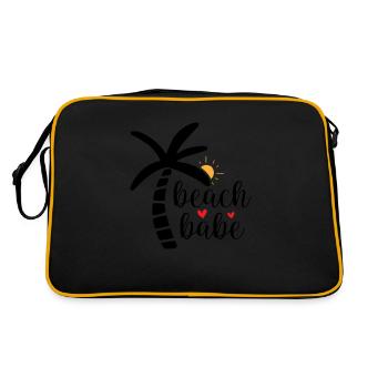 Beach babe - Retro Bag - black/gold - Back