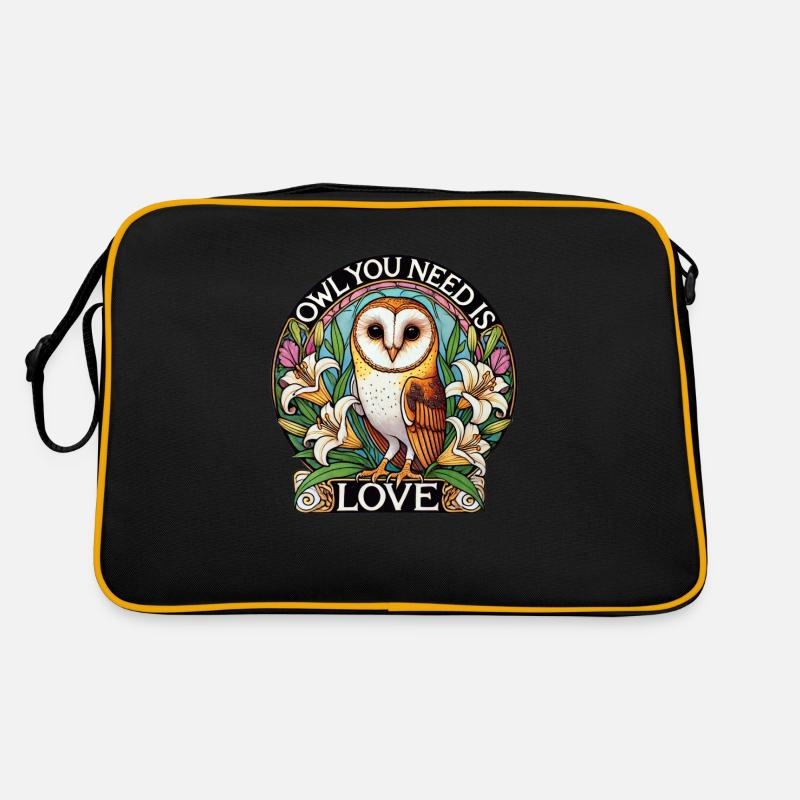 Eule, die du brauchst, ist Liebe Retro Tasche