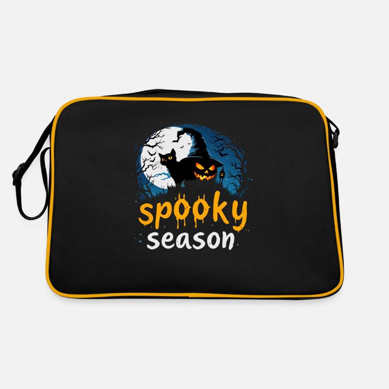Conception d’Halloween pour la saison effrayante – Sorcière, chat et jack Sac Retro