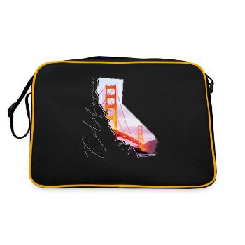 Golden Gate Bridge en Californie Carte CA - Sac Retro - noir/or - Dos