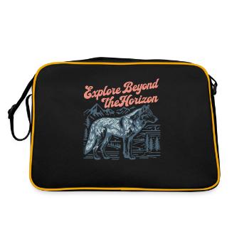 Explore Beyond the Horizon - Retro Bag - black/gold - Back