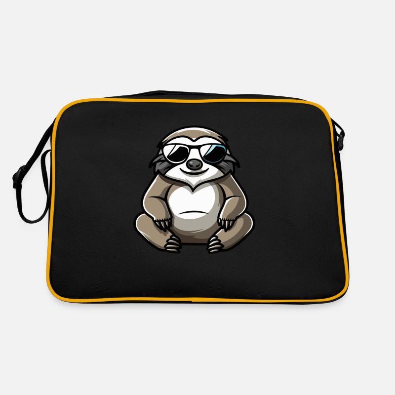 Sloth Comic Cool - Retro Bag - black/gold