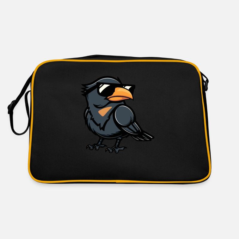 Rabe Krähe Comic Cool Retro Tasche