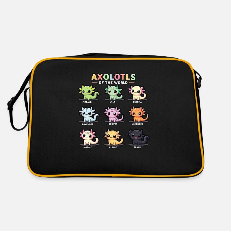 Axolotls du monde Kawaii Types d’axolotls Sac Retro