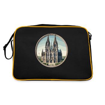 Cologne Cathedral - Retro Bag - black/gold - Back