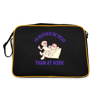 Je préfère être mort qu’au travail - Sac Retro - noir/or - Dos