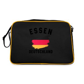 Drapeau de l’Allemagne - Coup de pinceau artistique - Sac Retro - noir/or - Dos
