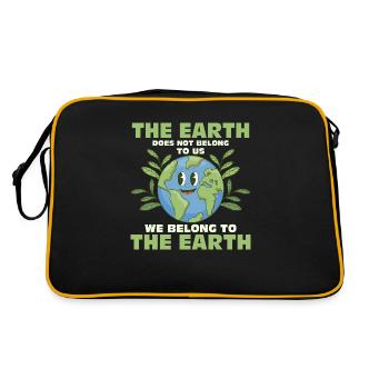 La Terre ne nous appartient pas Journée de la Terre Planète - Sac Retro - noir/or - Dos