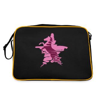 Star Horse - Retro Tasche - Schwarz/Gold - Hinten