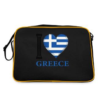 J’adore la Grèce - Sac Retro - noir/or - Dos