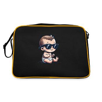 baby sonnenbrille - Retro Tasche - Schwarz/Gold - Hinten