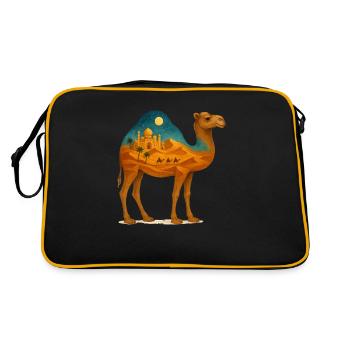 camel desert - Retro Bag - black/gold - Back