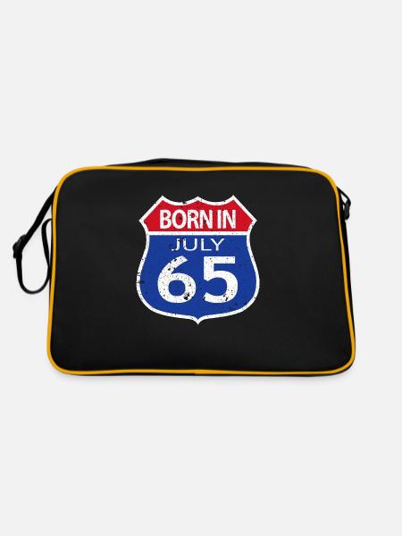 Born in July 1965 - Retro Bag - black/gold
