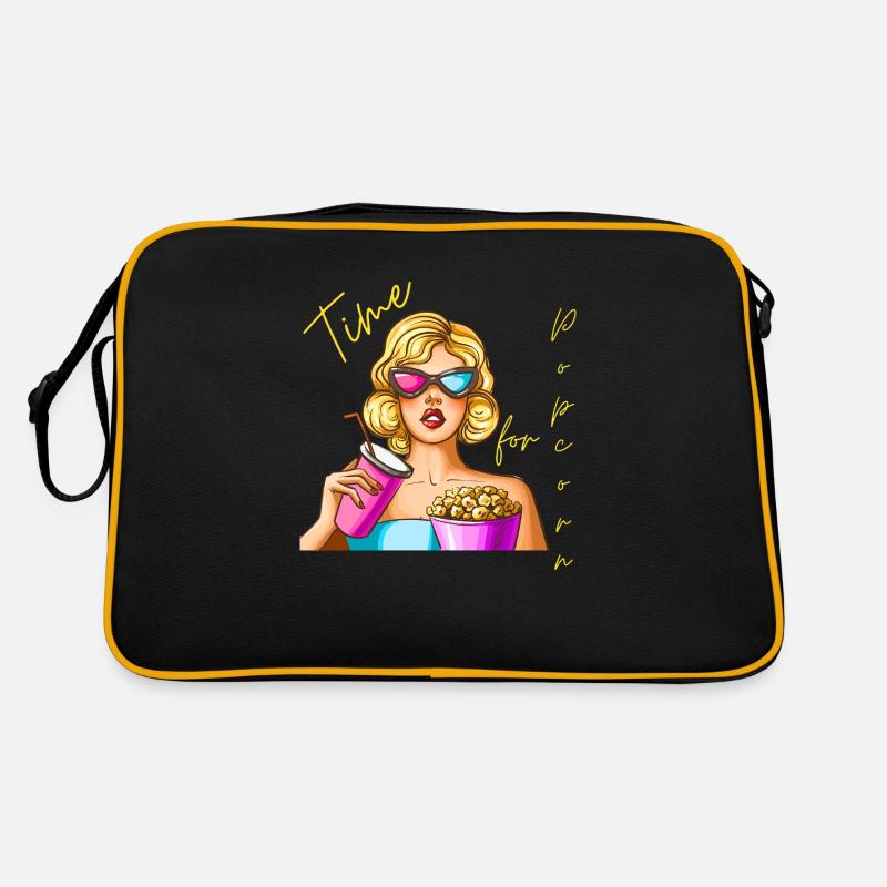 Time for Popcorn Retro Tasche
