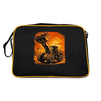 Chargeuse sur pneus - Sac Retro - noir/or - Dos