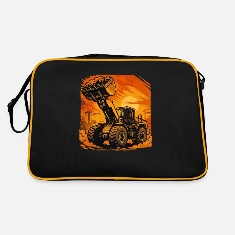 Radlader - Retro Tasche - Schwarz/Gold