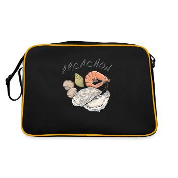 Huîtres BA - Sac Retro - noir/or - Dos