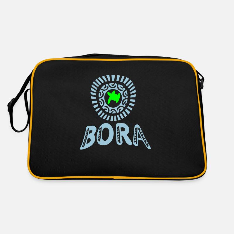 polynesisch Schildkröte Tattoo Bora Bora Retro Tasche