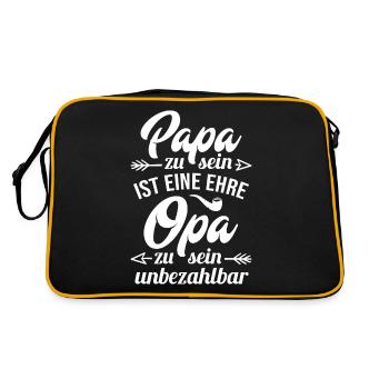 Être un père est un honneur d'être une princesse inestimable - Sac Retro - noir/or - Dos