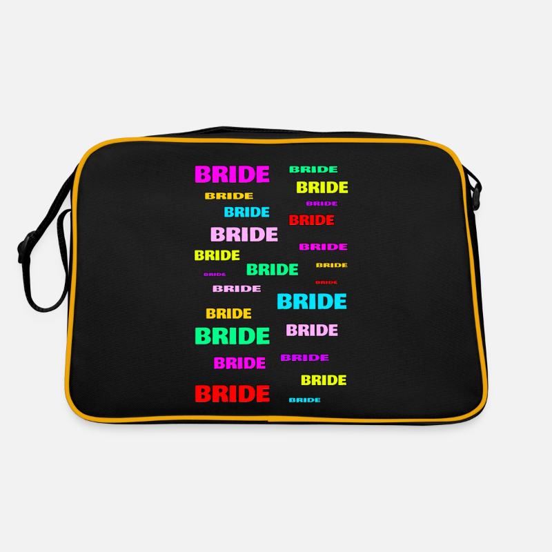 Married multicolored text Retro Bag
