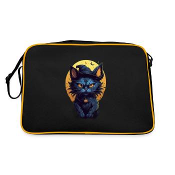 Spooky Cat and Pumpkin Head: A Scary and Funny - Retro Bag - black/gold - Back
