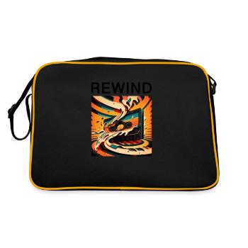 cassette - Sac Retro - noir/or - Dos