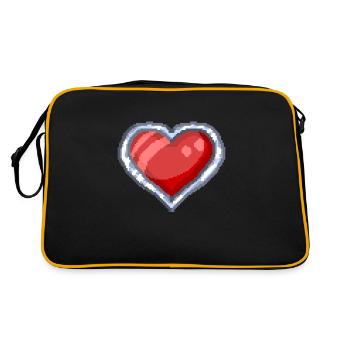 Pillowg1rl Emote Herz - Retro Tasche - Schwarz/Gold - Hinten
