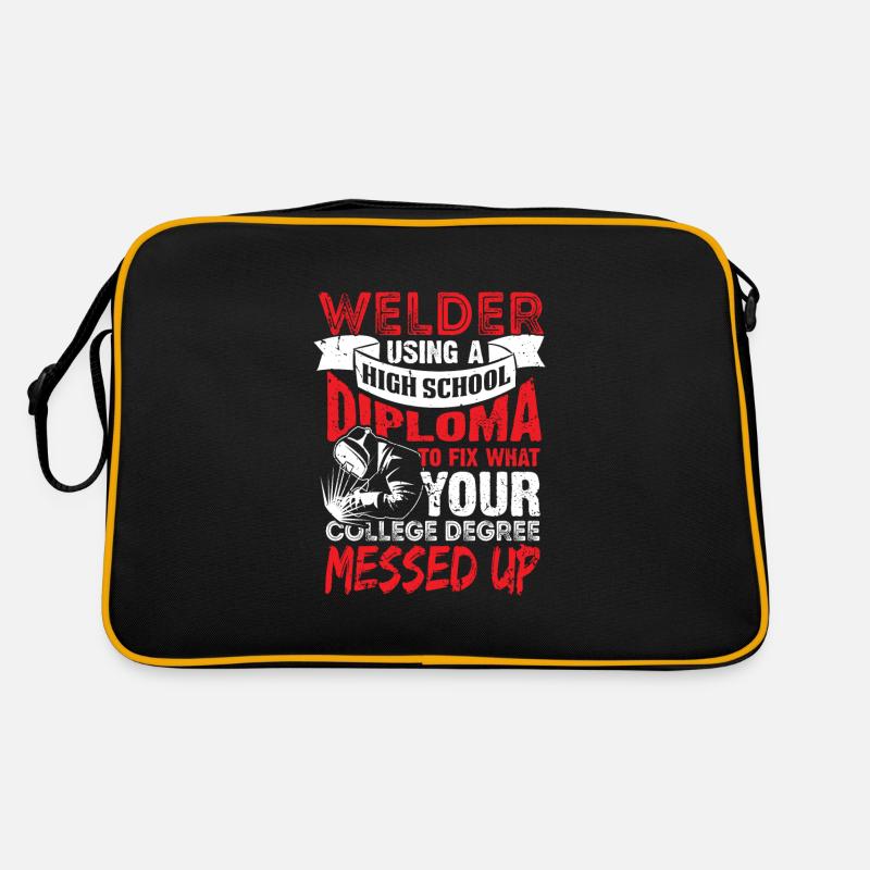 Welding Welding Welding Welding Diploma Retro Bag
